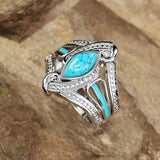 Simone Turquoise-Color Ring | Silver-Tone — image 3