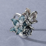 Claudia Flower Ring | Silver-Tone