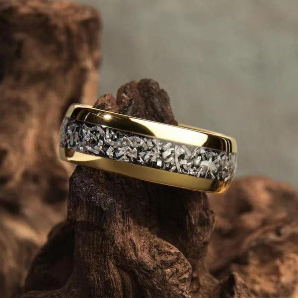 Claire Ring with Gold-Tone Inlays