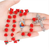 Evelyn Rosary-Style Wheel Charm Necklace - image 1