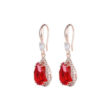 Priscilla Red Drop Earrings - image 3