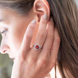 Jocelyn Crimson Ring | Silver-Tone — image 3
