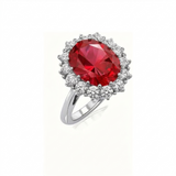 Melanie Scarlet Crown Ring | Silver-Tone — image 2