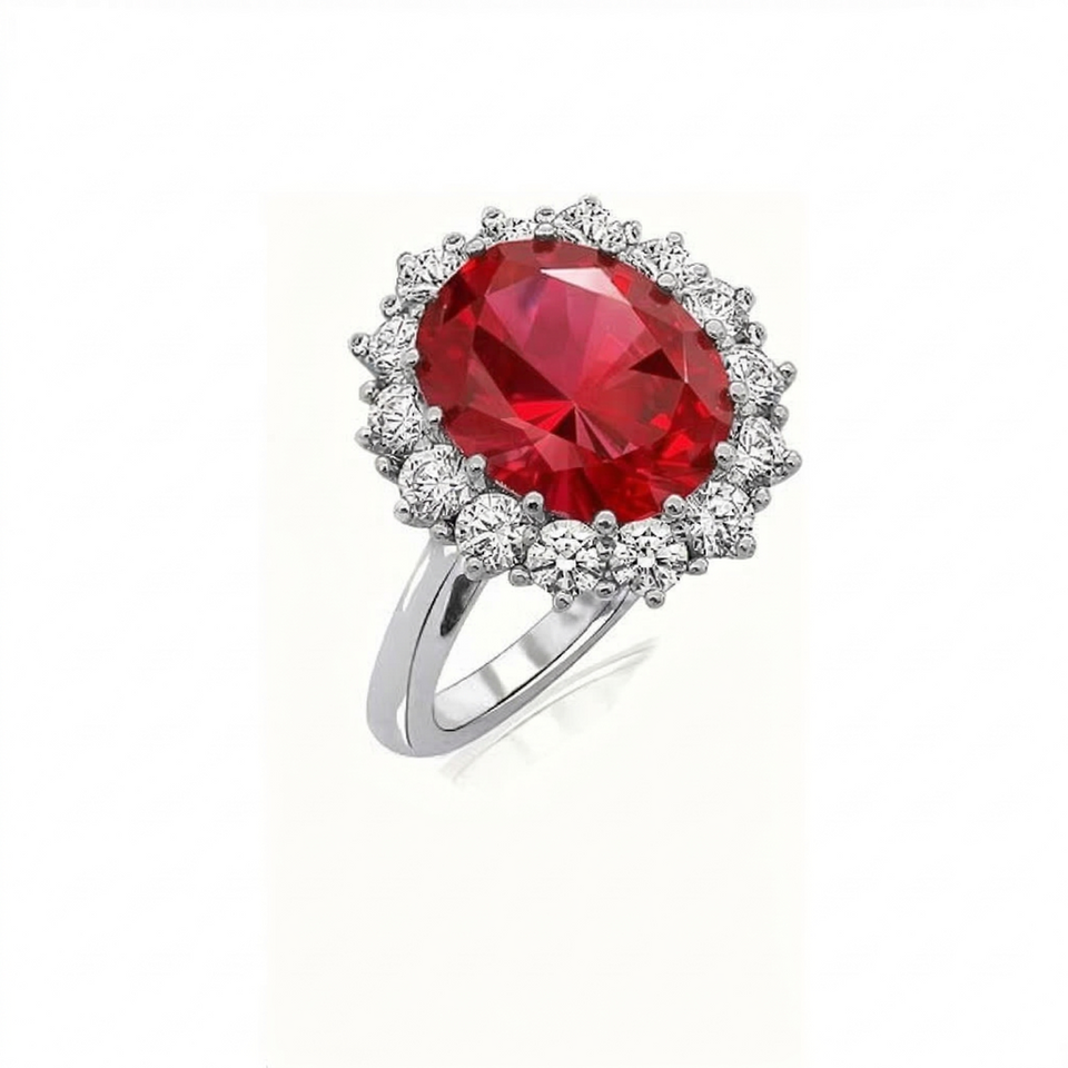 Melanie Scarlet Crown Ring | Silver-Tone — image 2
