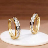 Eloise Sparkle Hoop Earrings | Gold-Tone