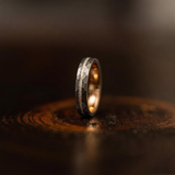 Hector Hammered Inlay Ring | Rose-Gold-Tone — image 4
