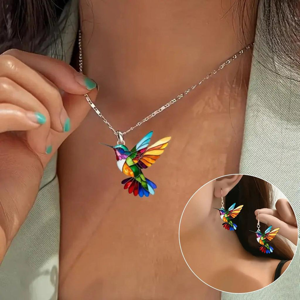 Aurelia Swallow Necklace and Earring Set - image 1