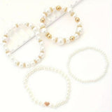Sabina White Pearl-Look Bracelet Set - image 3