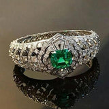 Thea Green Art Deco Ring - image 1