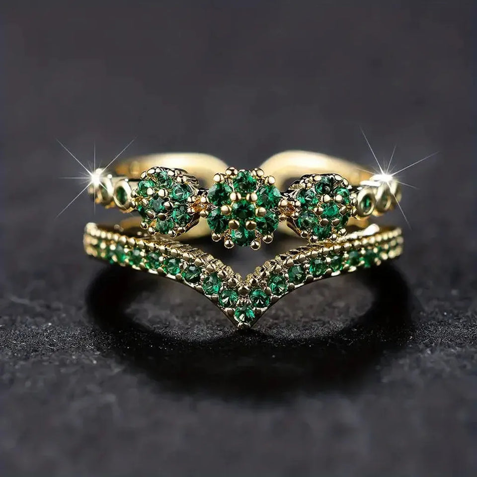 Renata Green Accent Ring - image 1