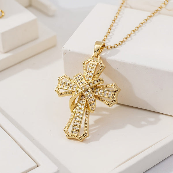 Grace Cross Pendant | Gold-Tone