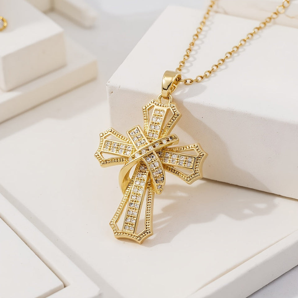 Grace Cross Pendant | Gold-Tone