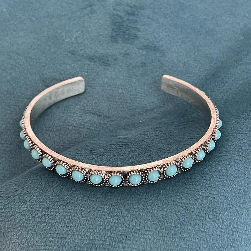 Constance Turquoise-Color Open Bracelet | Silver-Tone
