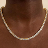 Audrey Tennis Necklace — Gold-Tone — image 1