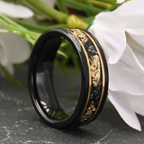 Nathan Black Hammered Inlay Ring - image 17