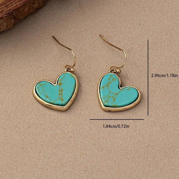 Diana Turquoise-Color Earrings | Rose-Gold-Tone — image 2