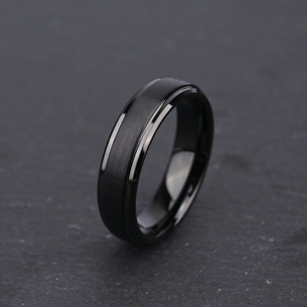 Maurice Matte Black Band Ring - image 5