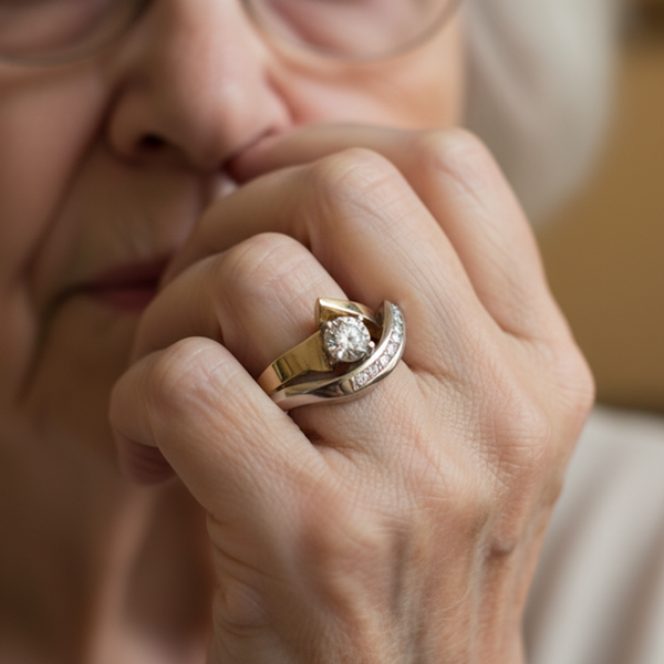 Meredith Irregular Vintage Accent Ring | Two-Tone — image 2