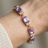 Matilda Purple Charm Bracelet | Gold-Tone — image 2