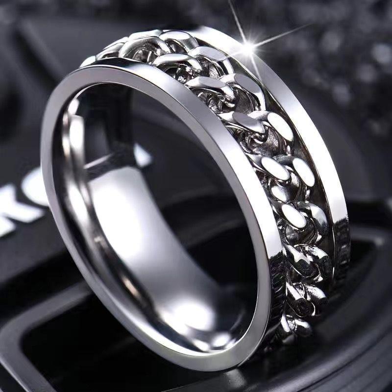 Julian Chain Spinner Ring | Silver-Tone