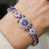 Lucille Crown Tennis Bracelet | Silver-Tone — image 2