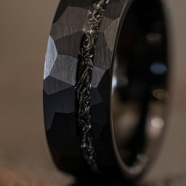 Andrew Hammered Inlay Band Ring - image 10