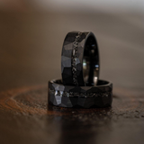 Andrew Hammered Inlay Band Ring - image 8