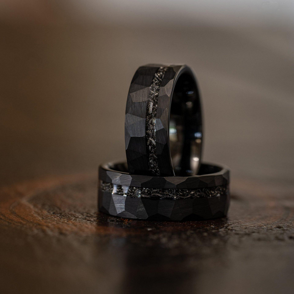 Andrew Hammered Inlay Band Ring - image 8