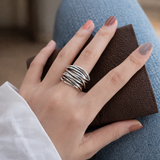 Emilia Adjustable Multi-Row Ring | Silver-Tone — image 2