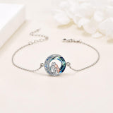 Zenobia Adjustable Silver-Tone Dog Charm Bracelet — image 2