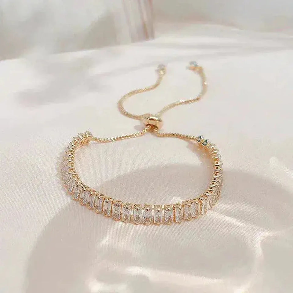 Daphne Adjustable Sparkle Bracelet — Gold-Tone — image 1