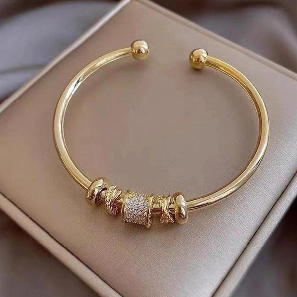 Gloria Adjustable Gold-Tone Charm Bracelet
