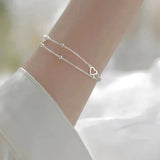 Nell Adjustable Silver-Tone Heart Bracelet — image 4