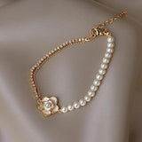 Madeline Victorian-Inspired Gold-Tone Daisy Bracelet