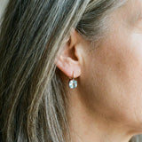 Iris Vintage-Style Blue Sparkle Leverback Earrings - image 2