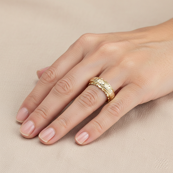 Loretta Vintage-Style Floral Ring | Gold-Tone — image 2