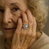 Constance Vintage-Style Rectangular Accent Ring | Two-Tone — image 2