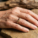 Roberta Vintage-Style Red Sparkle Ring | Gold-Tone — image 2