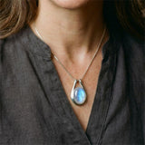 Sheila Vintage-Style White Opal-Effect Necklace - image 2