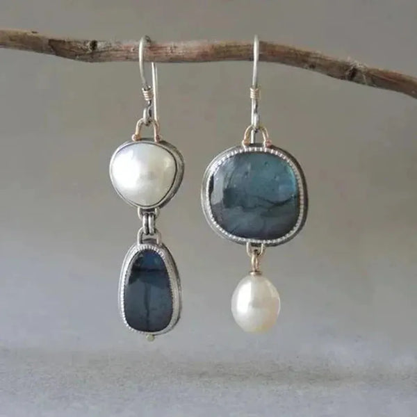 Muriel Pearl-Look Accent Earrings | Silver-Tone