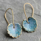 Rosemary Vintage-Style Blue Leaf-Shaped Earrings - image 1