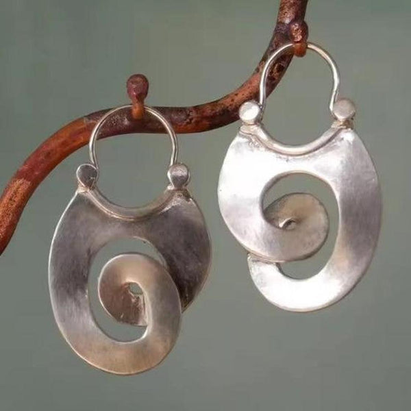 Isabel Vintage-Style Spiral Earrings | Silver-Tone
