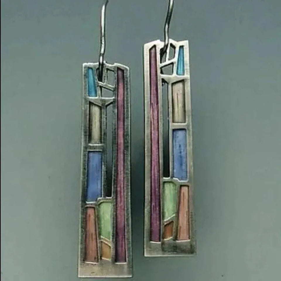 Viola Vintage-Style Earrings | Silver-Tone