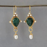 Aurelia Vintage-Style Red Accent and Daisy Earrings - image 3