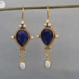 Aurelia Vintage-Style Red Accent and Daisy Earrings - image 4