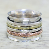 Henrietta Vintage-Style Wheel Ring | Two-Tone