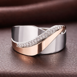 Olive Vintage Accent Ring | Rose-Gold-Tone and Silver-Tone