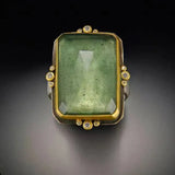 Stella Vintage-Style Green Ring | Gold-Tone