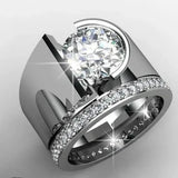 Barbara Vintage-Style Sparkle Ring | Silver-Tone