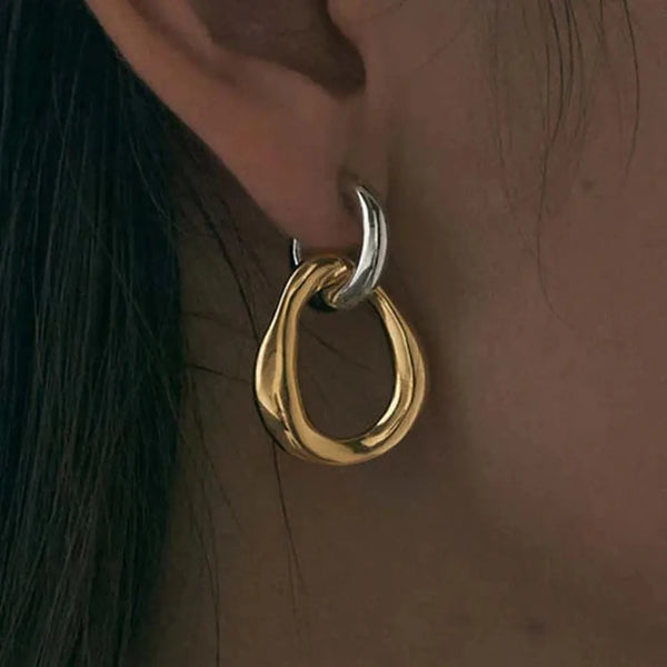 Lois Vintage-Style Earrings | Two-Tone